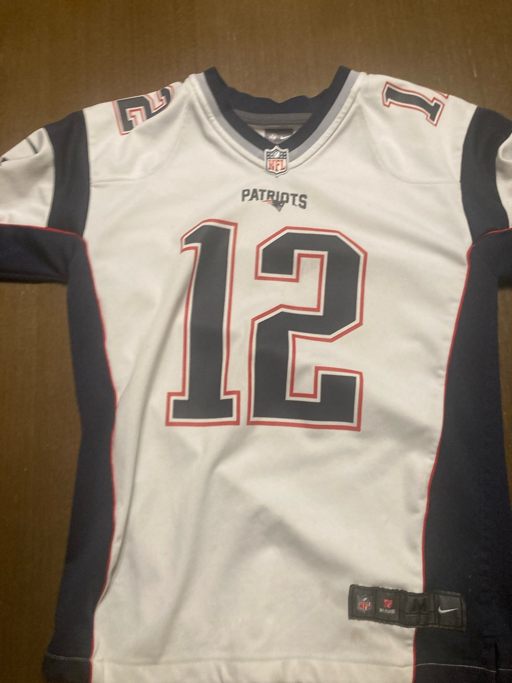 Youth Medium Tom Brady White Jersey